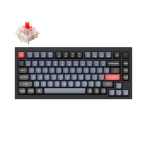 Keychron Q1 75% Red G Pro Switches Aluminium RGB Wired Keyboard - Black